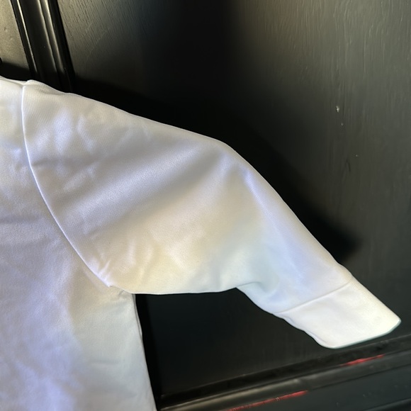 ADIDAS JACKET 6 months ECU in white with black trim, pockets, front zipper - Picture 10 of 11